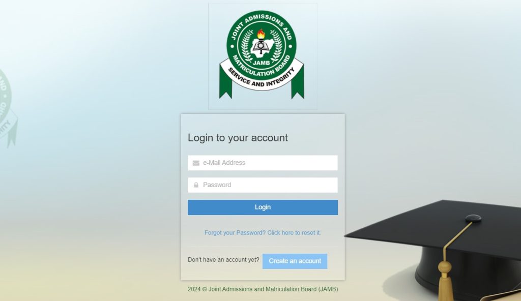 Visit the JAMB Portal