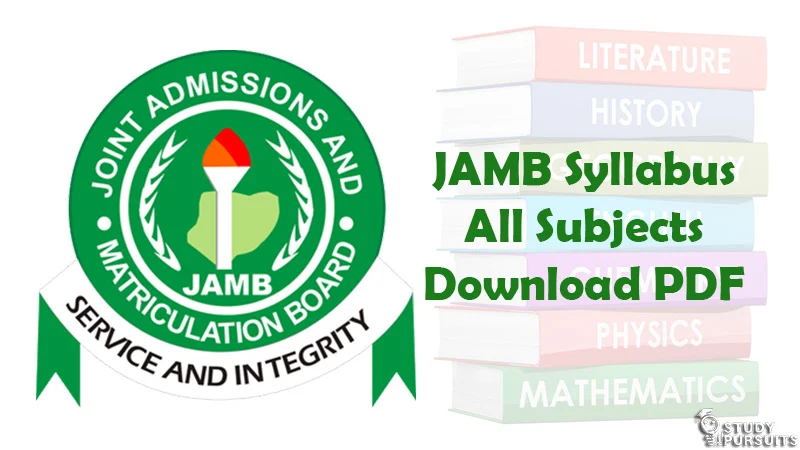 JAMB Syllabus 2027/2028 All Subjects Download PDF