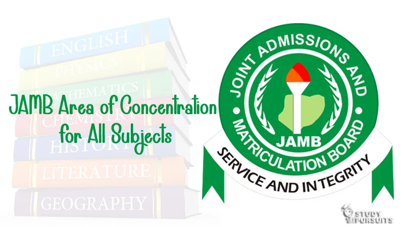 JAMB Area of Concentration for All Subjects 2027/2028